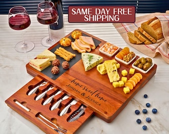 Personalized Charcuterie Board, Cutting Board, Hostess Gift for Couple, Home Gift, Wedding Gift, Housewarming Gift, Unique Engagement Gift