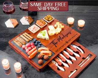 Home Address GPS Coordinates Personalized Charcuterie Board, Housewarming Gift for Couples, Unique Hostess Gift, Gifts for New Home House