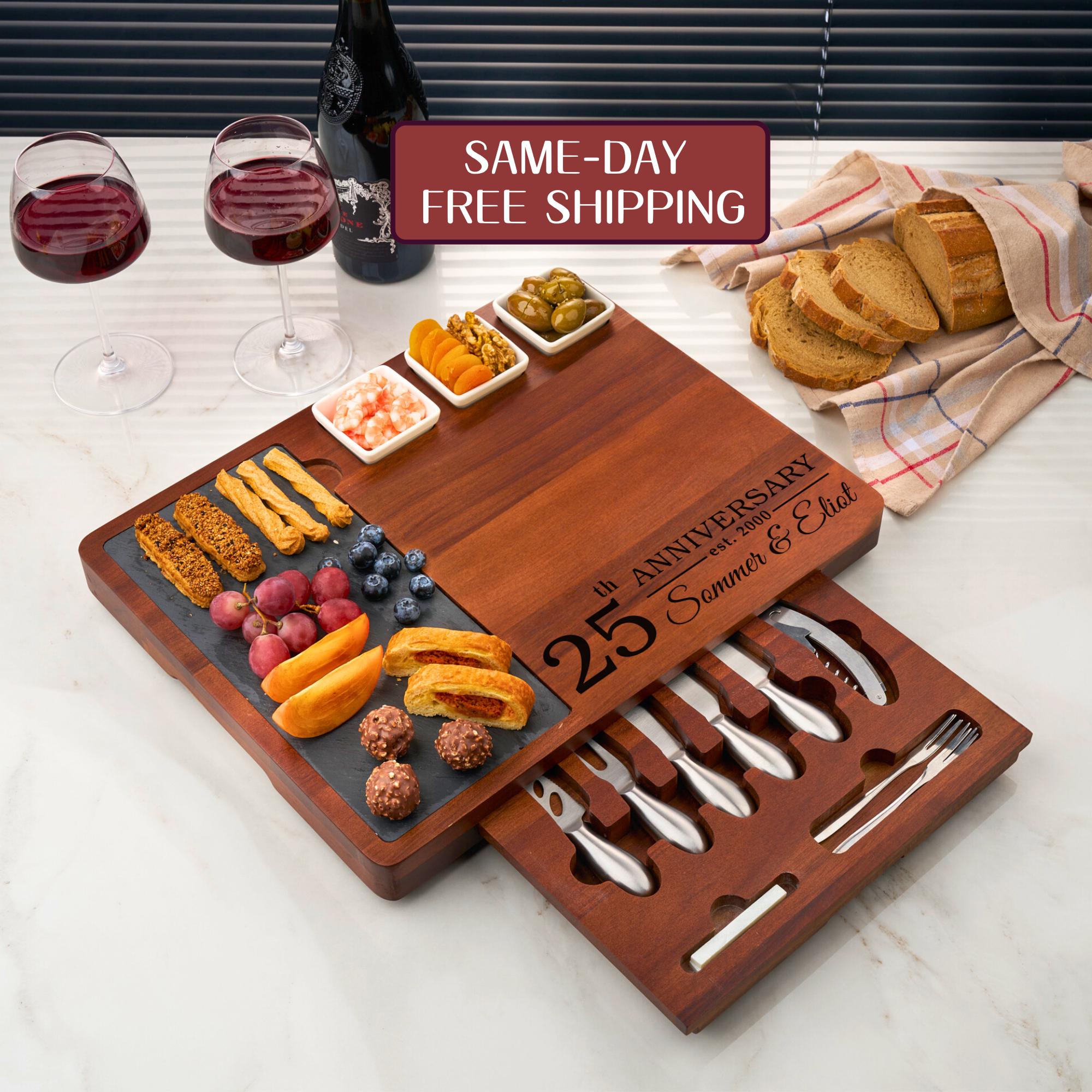 Personalized 25th Anniversary Charcuterie Board