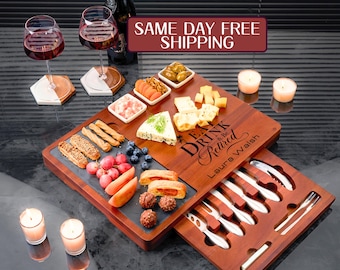 Retirement Gift, Charcuterie Board Personalized, Eat Drink & Be Retired, Retirement Party, Nursing Retirement Gifts, Housewarming Gift