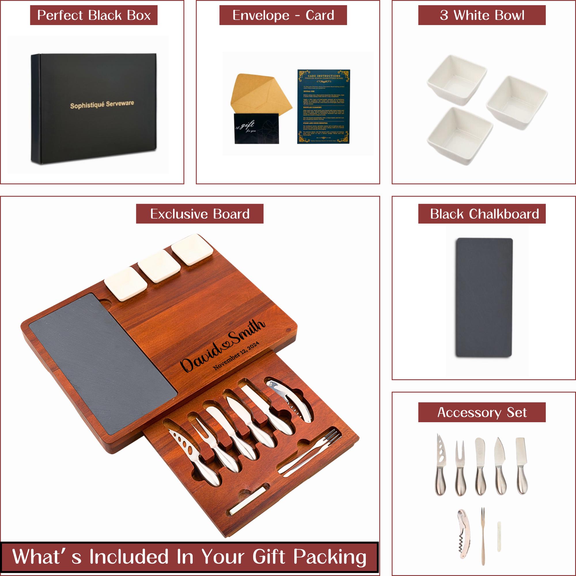 Charcuterie Board Personalized, Wedding Gift for the Couple Unique, Anniversary Gift, Housewarming Gift, Engagement Gifts Mother in Law Gift