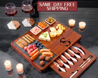 Engagement Gifts, Personalized Cheese Boards, Wedding Charcuterie, Cutting Board, Gifts for Couple, Engagement Gifts for Her, Gift for Bride