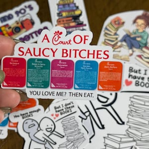 A Court of Saucy B!tches sticker | ACOTAR funny parody sticker