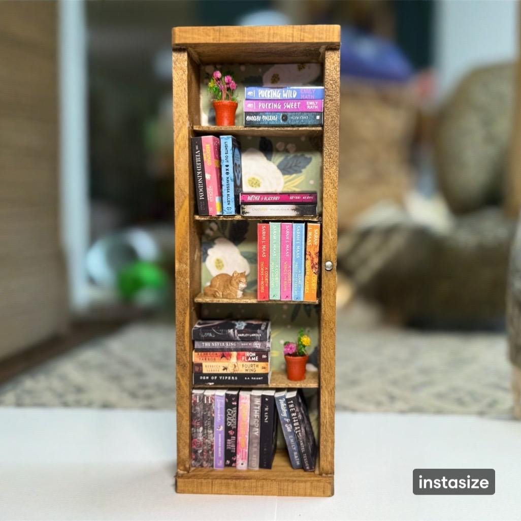 Mini Bookcase/Bookshelf for Mini Books | Tall