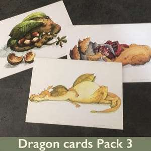 Paquete de 3 cartas de dragón
