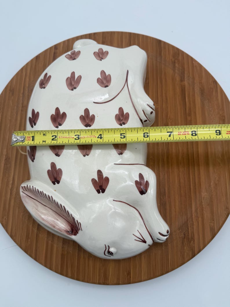 Hand-painted Italian Ceramic Bunny Mold – Artisan Wall Hanging or ...
