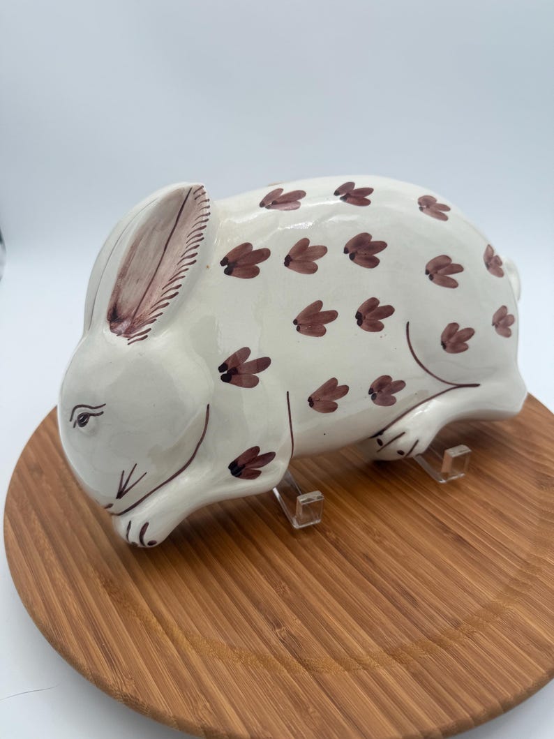 Hand-painted Italian Ceramic Bunny Mold – Artisan Wall Hanging or ...