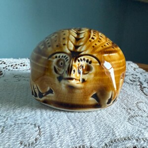 Magical Handmade Ceramic Turtle figurine by Chuck Brome, Limeton Pottery VA (Stamped CB)