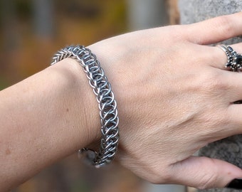 SAMAEL Bracelet || Handmade stainless steel chainmail bracelet
