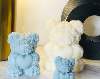 Pink Bear Candle, Love Gifts, Teddy Bear, Love Candles, Handmade Candle, Soy Wax, Luxury Candles, Christmas Candle