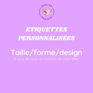 Plaquette 6 Etiquettes personnalisées