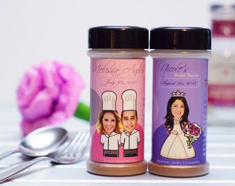 125 Wedding Favor Spice Bottles - Personalized Empty Spice Bottles with Custom Label  - (bottles only, no spices)