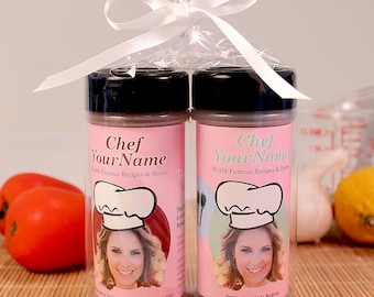Set de regalo de especias gourmet personalizado: Etiqueta de chef personalizada