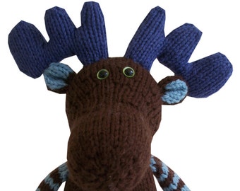 Blueberry the Moose PDF Knitting Pattern