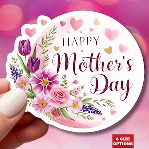Adesivo per la festa della mamma, regalo per la festa della mamma, adesivo di apprezzamento per la mamma, adesivo con taglio a bacio, decorazione per laptop, adesivo per bottiglia d'acqua, adesivo per la festa della mamma
