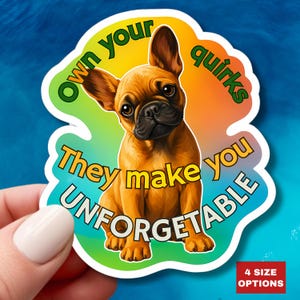 Eigene Ihre Macken Aufkleber Französische Bulldogge Vinyl Aufkleber Süßer Hund Liebhaber Geschenk Wasserdichter Aufkleber Laptop Wasserflasche Planer Lustiger Haustier Aufkleber