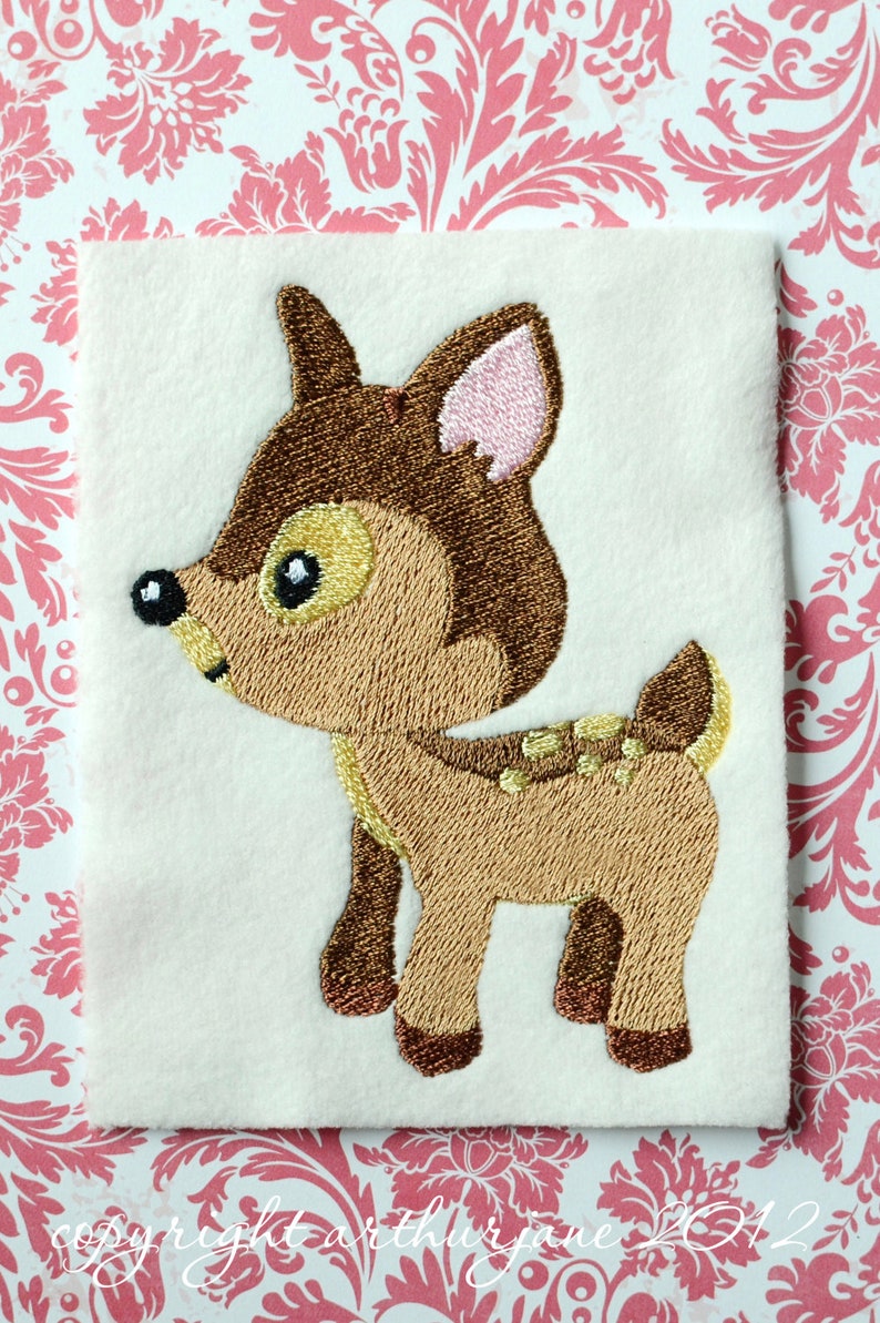 Fawn embroidery design instant digital download woodland  etsy Fawn embroidery design instant digital download woodland  etsy