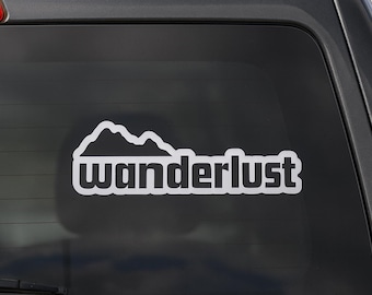 Wanderlust Vinyl Decal: Mountain Adventure Sticker