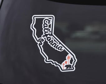 California State Vinyl Decal – Laptop, Water Bottle, Car Sticker
