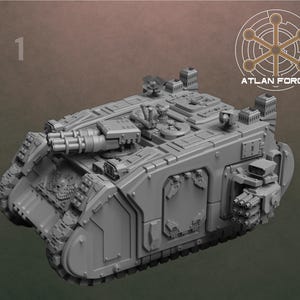 Loxodon Heavy APC – Armored Personnel Carrier Miniature for Sci-Fi Fantasy Wargames, TTRPG Armies & Kitbashing Projects | Atlan Forge