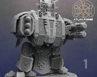 Wai Toa Wandering Ancestors Dreadnought – Sci-Fi Fantasy Wargaming Miniature | 3D Printed Kitbash Mech Model for TTRPG & Tabletop Games
