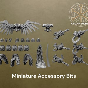 Accessory Bits - Angelic Artillerymen| Wargame Miniature | Sci-Fi Fantasy Wargaming RPG | Kit Bashing
