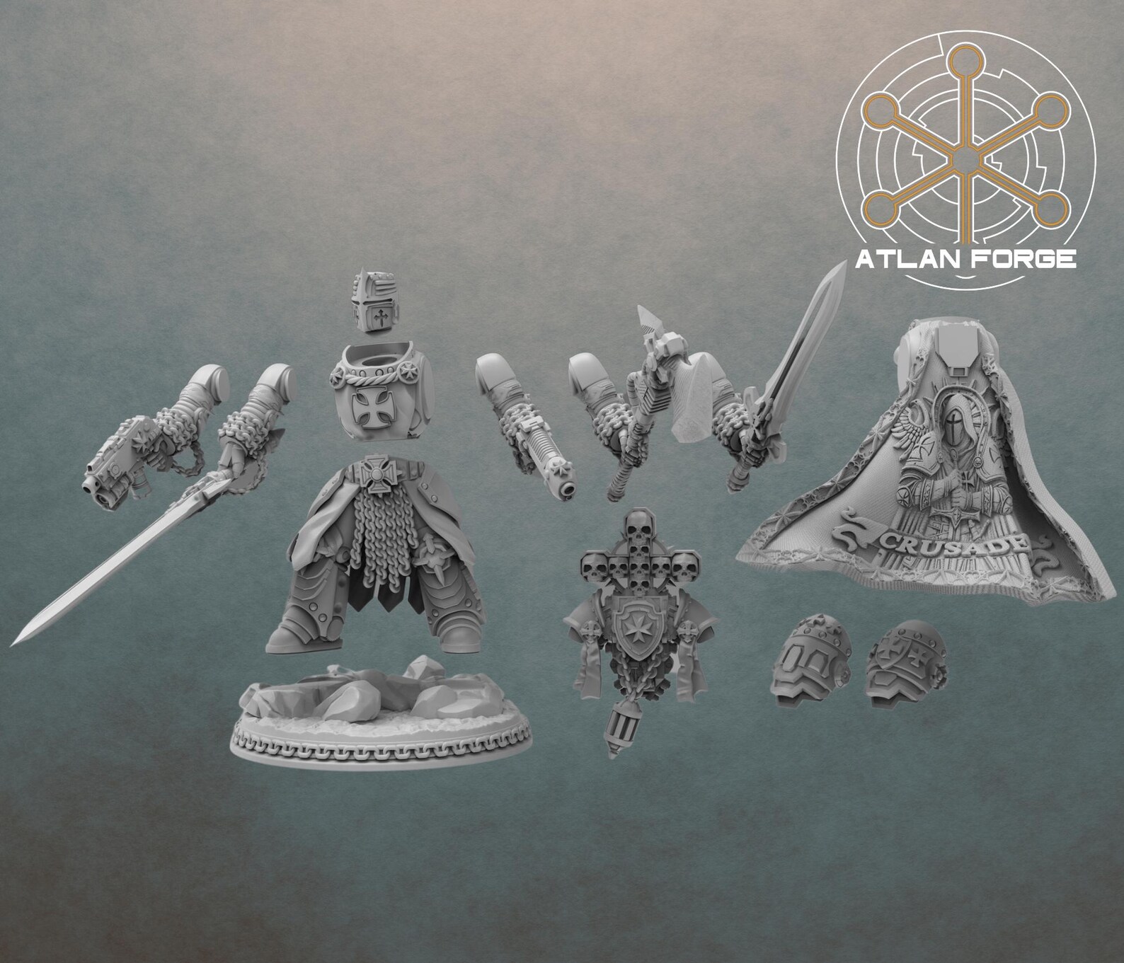 Templar Commander | Wargame Miniature | Si-fi Fantasy Wargaming RPG ...