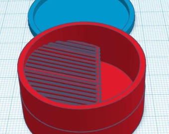 Makeup Powder Box with Sieve and Cap, 3D Printed Cosmetic Storage, Made to Order