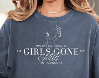 Girls Gone Mild Bachelorette Party Shirts Spa Bachelorette Lux Merch Slumber Party Bach Bridesmaids Gifts Comfort Colors Oversized Funny Tee