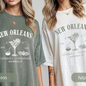 New Orleans Bachelorette Shirts Custom Nola Bachelorette Shirt Mardi Gras Bachelorette Matching Group Shirts Bridal Party Girls Trip Nola