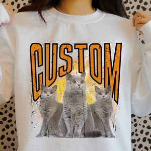 Cat Lover Sweatshirt, Custom cat Shirt,Custom Cat Hoodie,Personalized Pet Sweatshirt, Personalized Shirt Custom ,T Shirts for Humans Cat