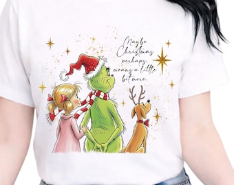 Mean Green One Xmas Shirt, Cute Whoville Christmas Sweatshirt, Holiday Graphic Tee, Family Matching Xmas Top, Cute Winter Outfit Gift Tee