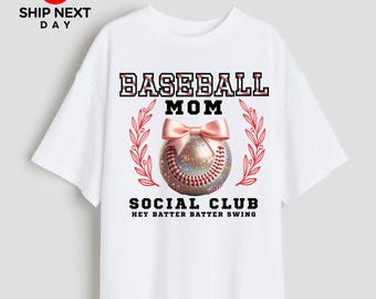 Baseball Mom Graphic Tee, Social Club, Game Day Shirt