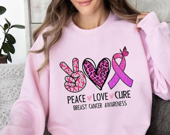 Breast Cancer Awareness Sweatshirt, Survivor Warrior Ribbon Shirt