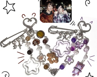 Dan and Phil Cat and Bear Keychain Set