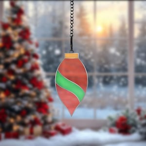 Weihnachtskugel Glasmalerei - Urlaub Ornament Vorlage - Digitaler Download für festliche Dekoration (PDF, SVG, PNG, JPEG)