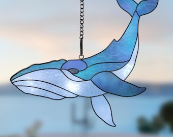 クジラのステンドグラス模様 - デジタルダウンロード（PDF & PNG