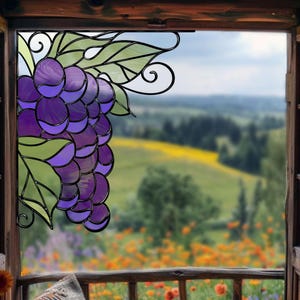 ステンドグラス ステンドカガラス　ぶどう　葡萄　置物　壁掛け ステンドグラス ステンドカガラスぶどう葡萄置物壁掛け