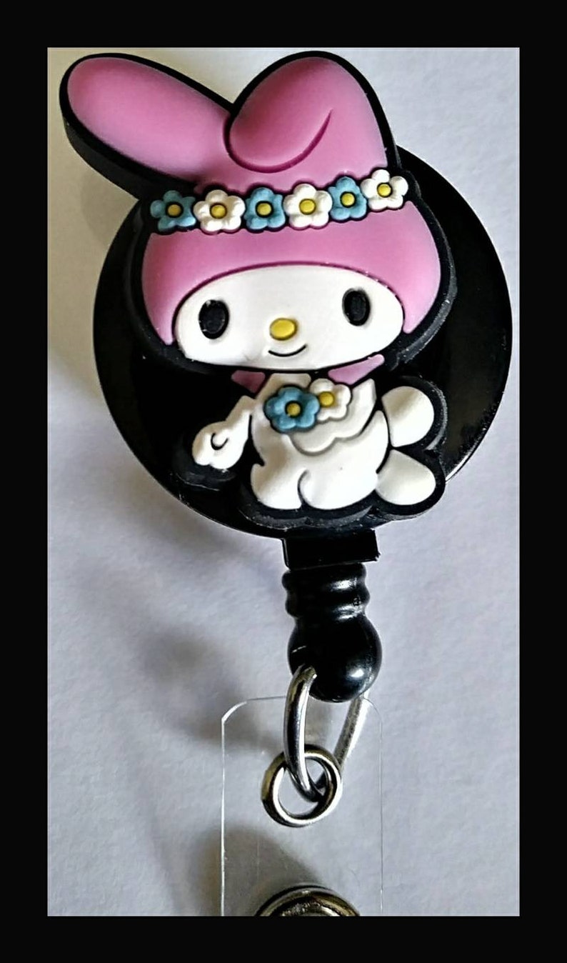 My Melody ID Badge Holder Reel Nurse High Quality Retractable Badge Holder Lanyard Gift Her Woman Office Pediatric Nurse Teacher Day Care