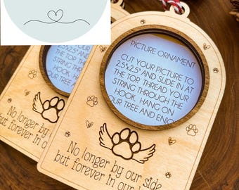 Pet Memorial Picture Ornament SVG File: Laser Cut Christmas Ornament (Digital Download)