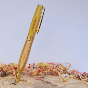 Penna a sfera twist per skateboard upcycling/riciclaggio (legno) realizzata a mano con skateboard rotti