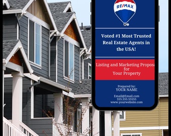 RE/MAX Seller Presentation Book. Customizable. Real Estate. Realtor. Catalog.  Easy to edit and make your own.