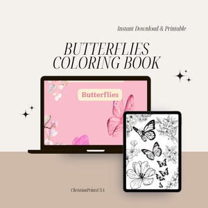 Butterfly Coloring Pages: 20 Delightful Coloring Book Designs – Perfect for Butterfly Lovers! PDF File