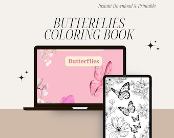 Butterfly Coloring Pages: 20 Delightful Coloring Book Designs – Perfect for Butterfly Lovers! PDF File