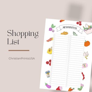 Ultimate Grocery Shopping List | Fillable PDF | Printable Shopping Template | Instant Download | Grocery List | Good notes Notability