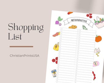 Ultimative Einkaufsliste für Lebensmittel | Ausfüllbares PDF | Shopping Vorlage | Sofortdownload | Einkaufsliste | Gute Noten - Benotbarkeit