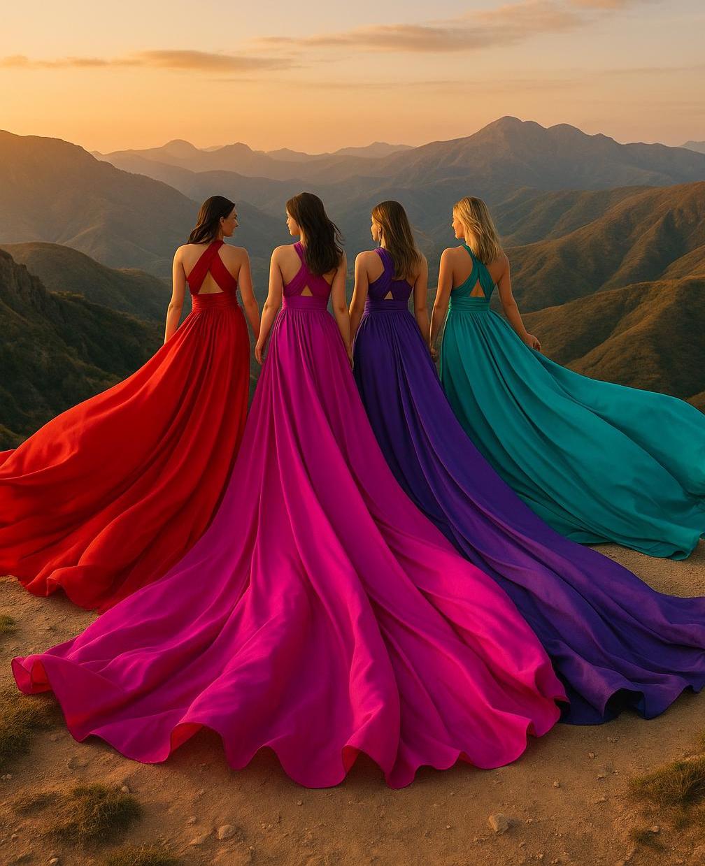 colorful flowy dresses Orange Flying Dress Long Flying Dress For Photoshoot Long Infinity Dress Satin Beach Photoshoot Dress Asymmetrical Flying Dress in store 10