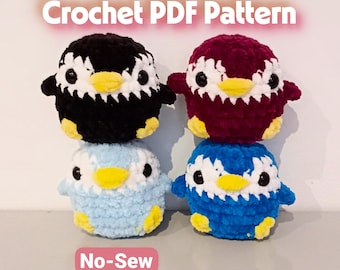 Crochet Penguin Pattern Crochet PDF Pattern Penguin Plushie No Sew Pattern