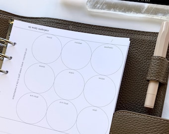 A5 Planner Weekly Inserts: My Weekly Masterpiece, Lifestyle Curation