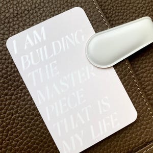 ジャーナル カード | Luxe プランナー カード | 私は人生の最高傑作を作り上げています | ジャーナリング プロンプト カード